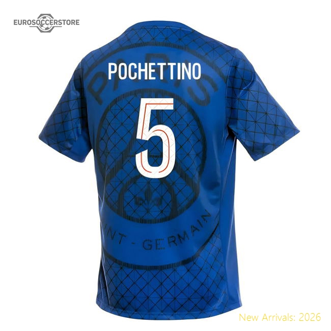 Premium 2025-2026 Psg Academy Pro Home Pre Match Shirt (Royal) (Pochettino