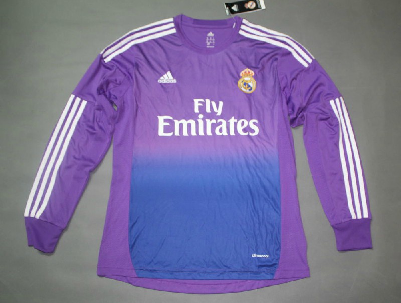 13-14 Real Madrid Goalkeeper Purple Long Sleeve Shirt - Official