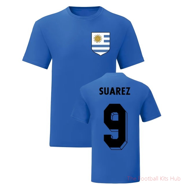 Luis Suarez Uruguay National Hero Tee (Blue)