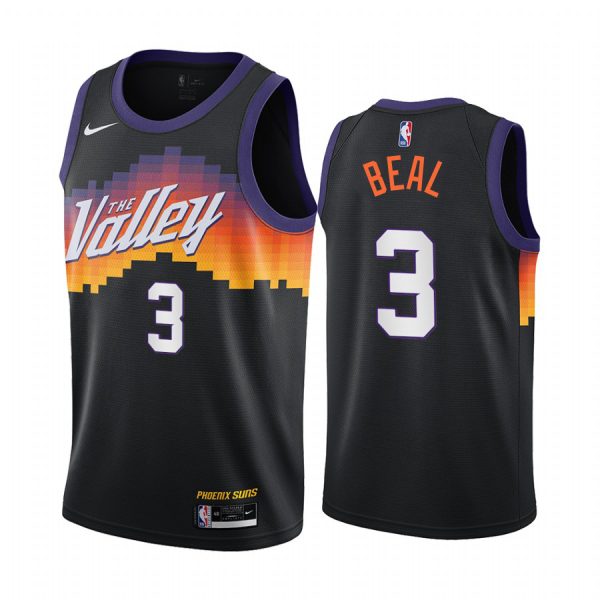 Suns #3 Bradley Beal Official 2020 City NBA Jersey - Black Swingman