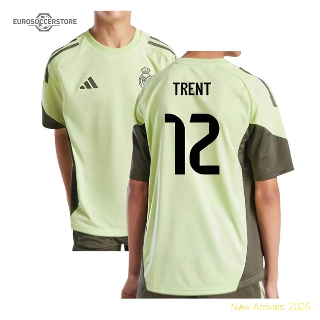 Genuine 2025-2026 Real Madrid Training Jersey (Almost Lime) - Kids (Trent