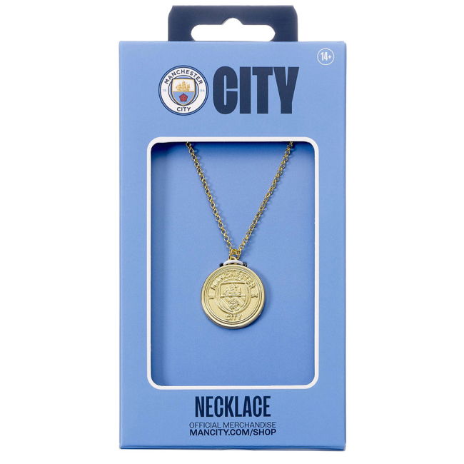 Women's Manchester City FC Gold Finish Crest Necklace