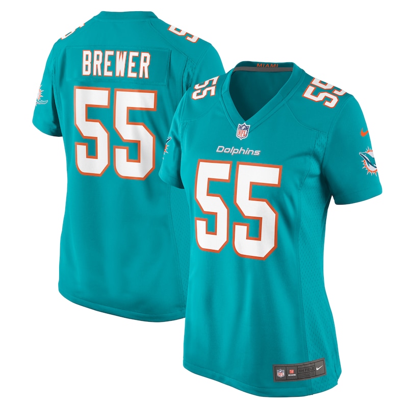 None Aaron Brewer MIA Dolphins Dynamic Premium Material Jersey