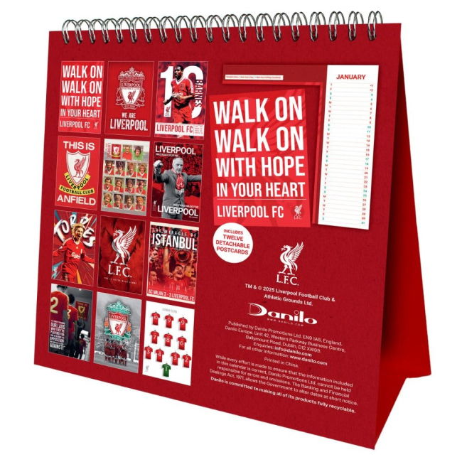 Calendar 2026 Liverpool EPL Team Trendy Home Match Shirt