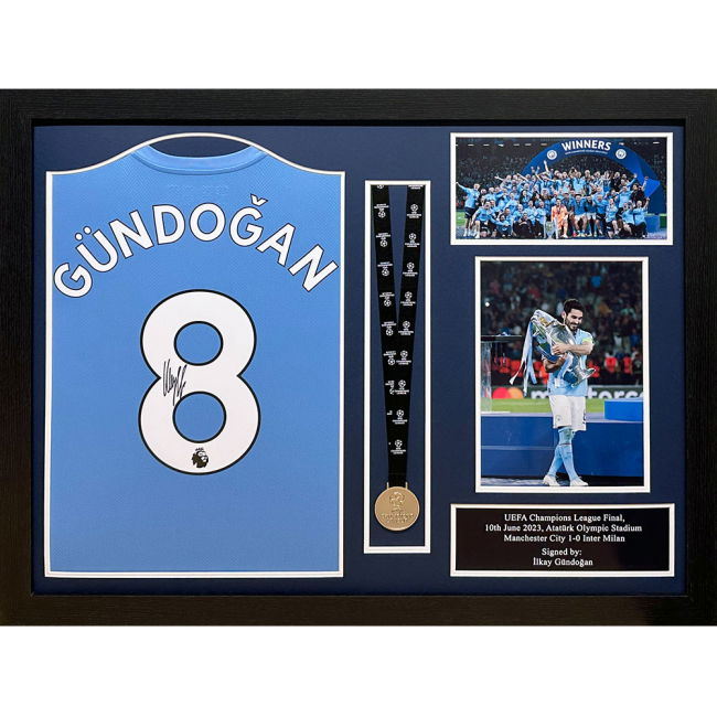 Chic Manchester City FC Gundogan Signed Shirt & Medal (Framed) for ...