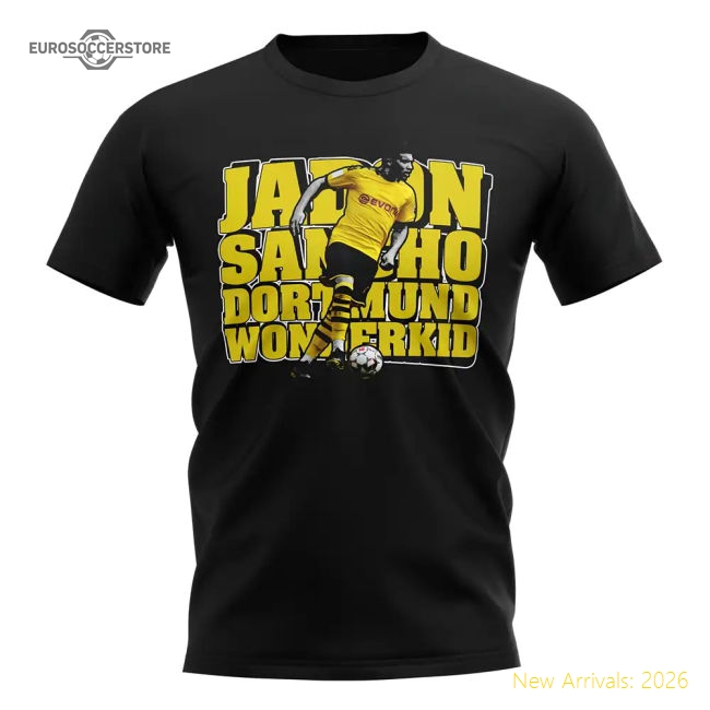 Jadon Sancho Football Player Supporter Tee (black) - Fan Collection