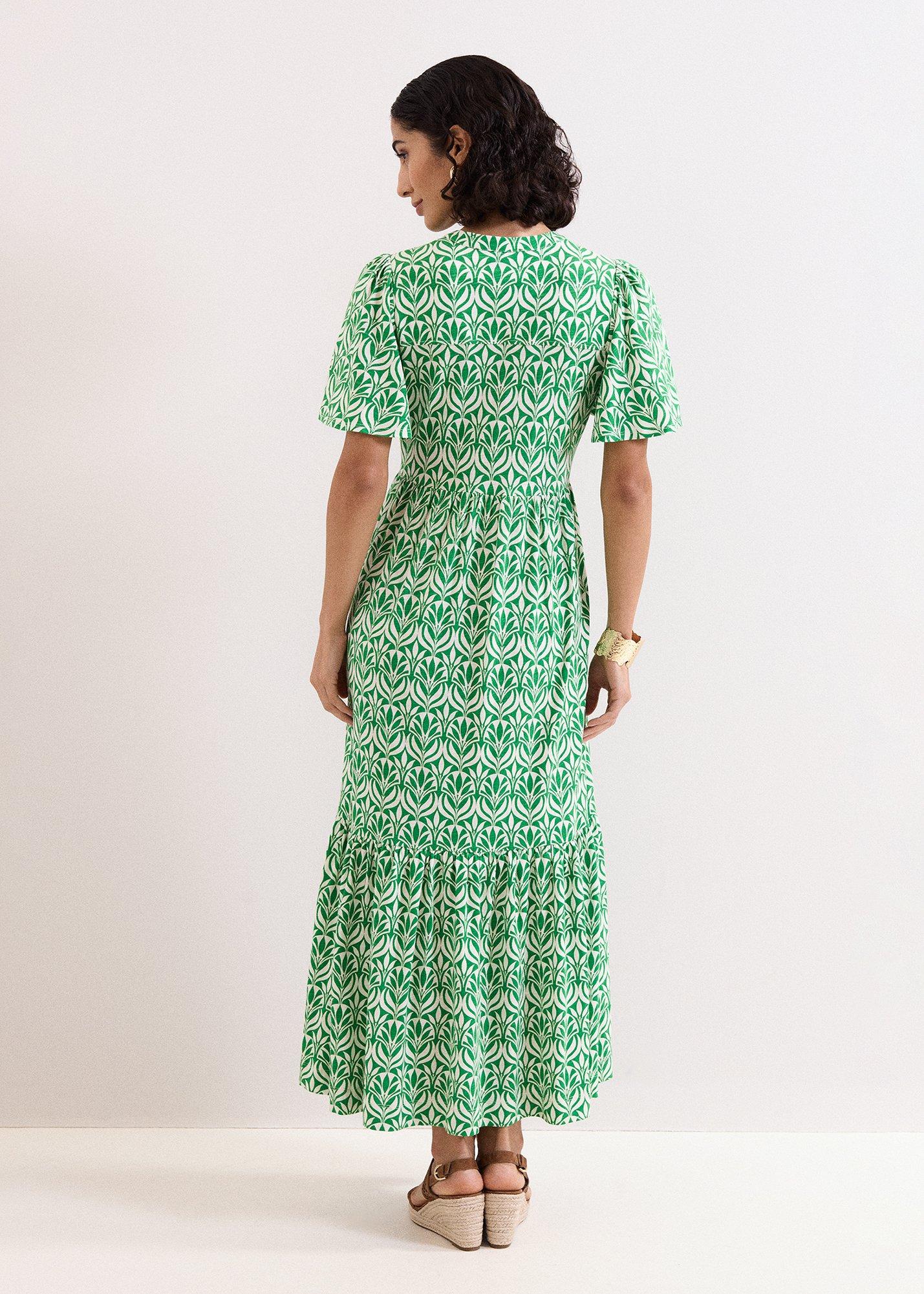 Shakira Printed Jersey Midiaxi Dress