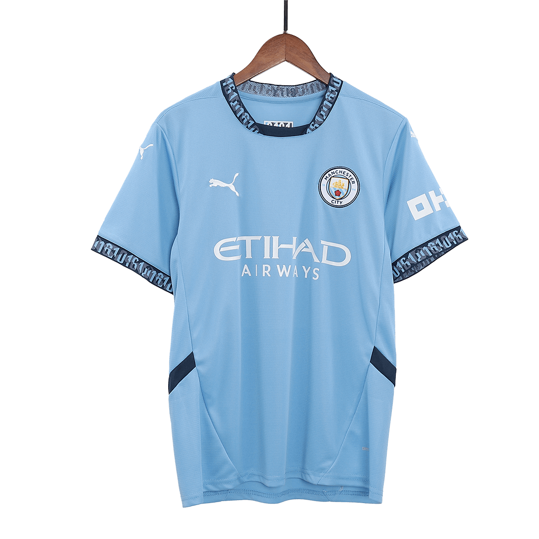 Manchester City Home Soccer Jersey Kit(Jersey+Shorts+Socks) 2024/25Aut
