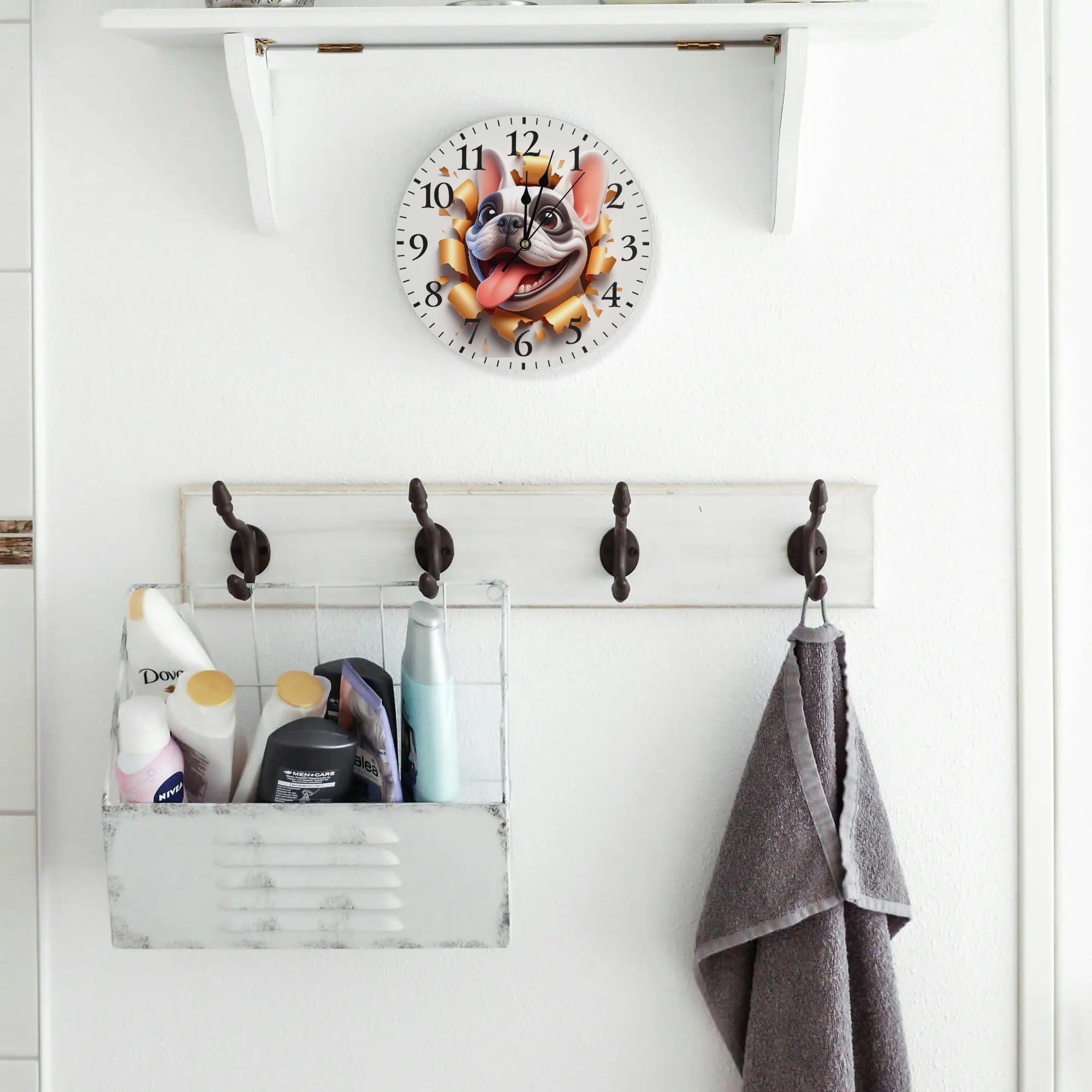 Fashion-Forward Roxy - Frameless Wall Clock for Pet Enthusiasts Premium