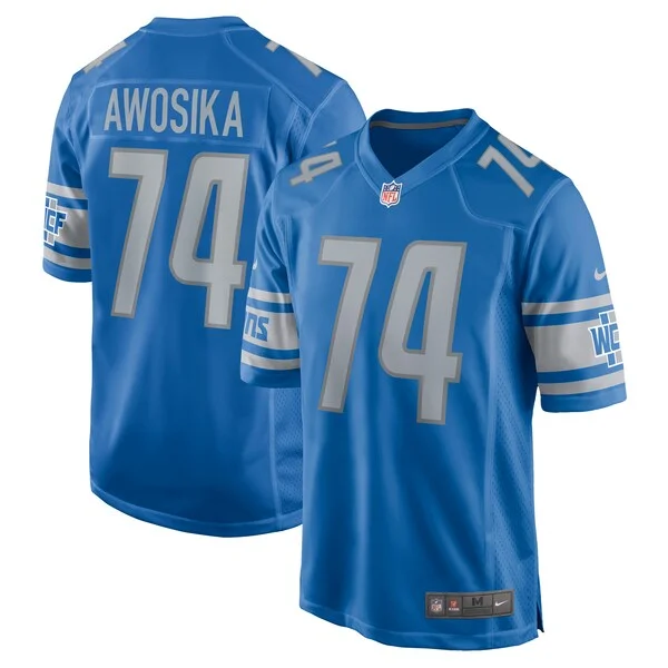 None Kayode Awosika Game Jersey - Blue | NFL Player Jersey | NFL Footb