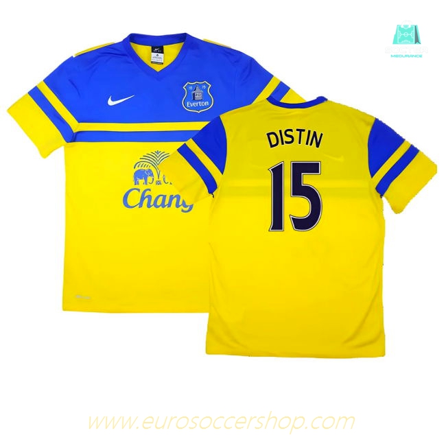 Everton 2013-14 Away Shirt (S) ((Excellent) S) (Distin 15)