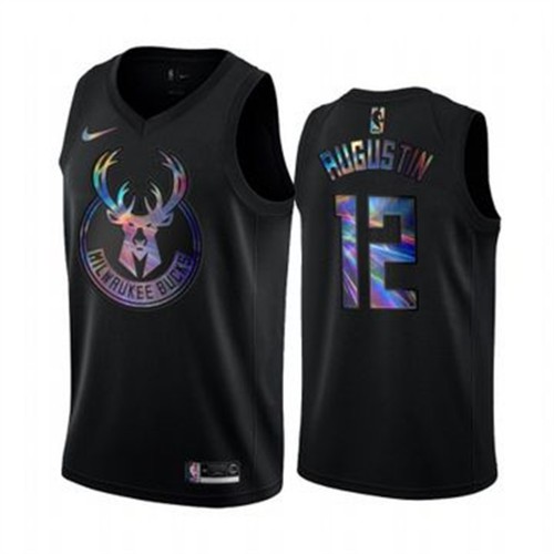 Black Nike Milwaukee Bucks #12 Bucks Jersey - Durable Fabric