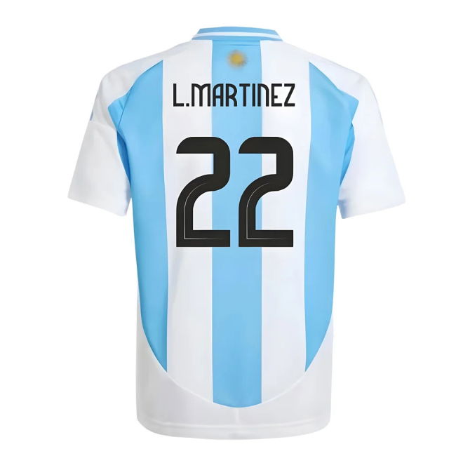 Match 2024-2025 Argentina Home Shirt (Kids) (L.Martinez 22)