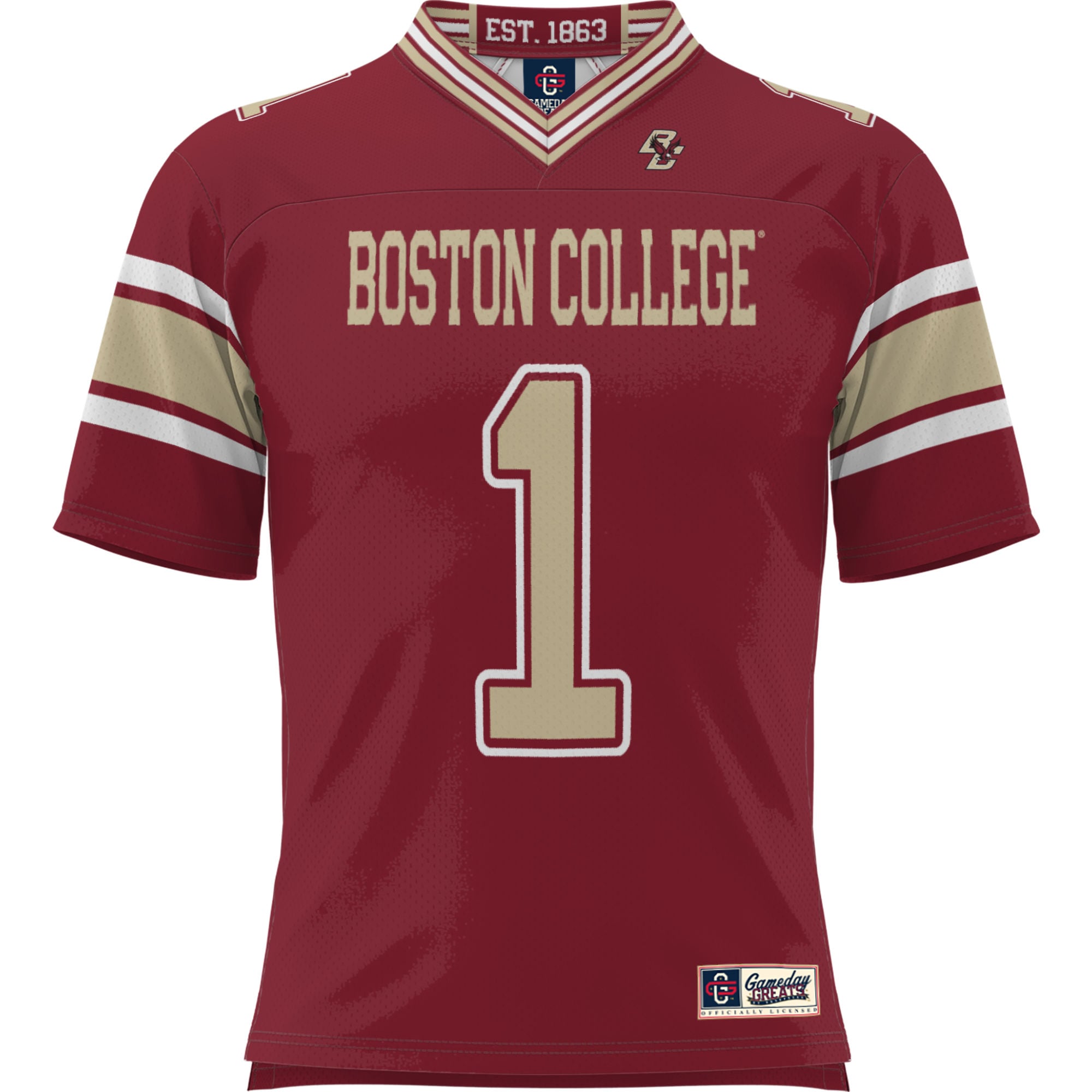 Men's #1 Maroon Boston College Eagles Football Jersey