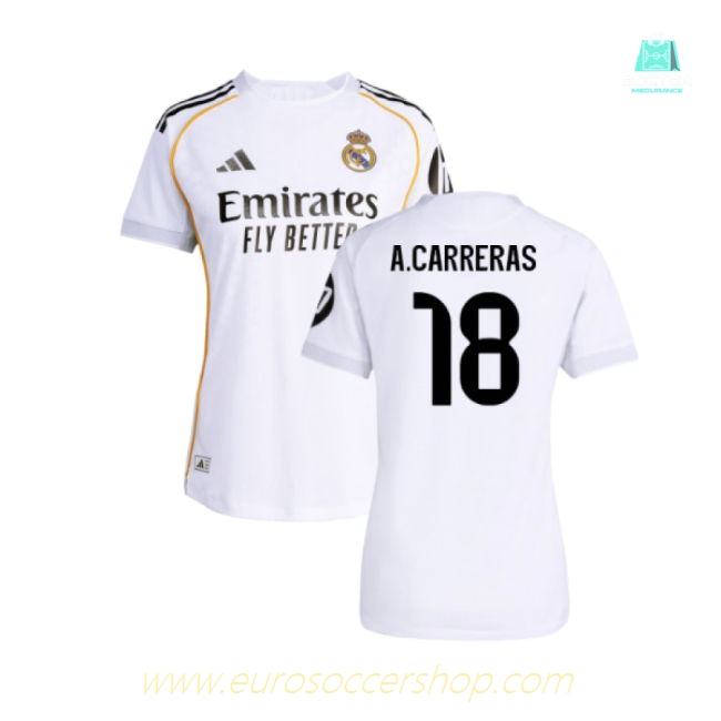 2025-2026 Real Madrid Authentic Home Shirt (Womens) (A.Carreras 18)