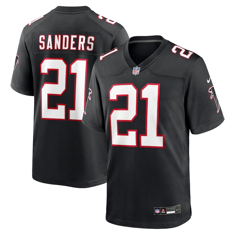 None Deion Sanders ATL Falcons Championship Elite Jersey Football Appa