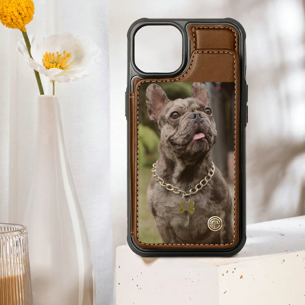 French Bulldog Lula Personalized Leather Wallet Case For For Iphone &