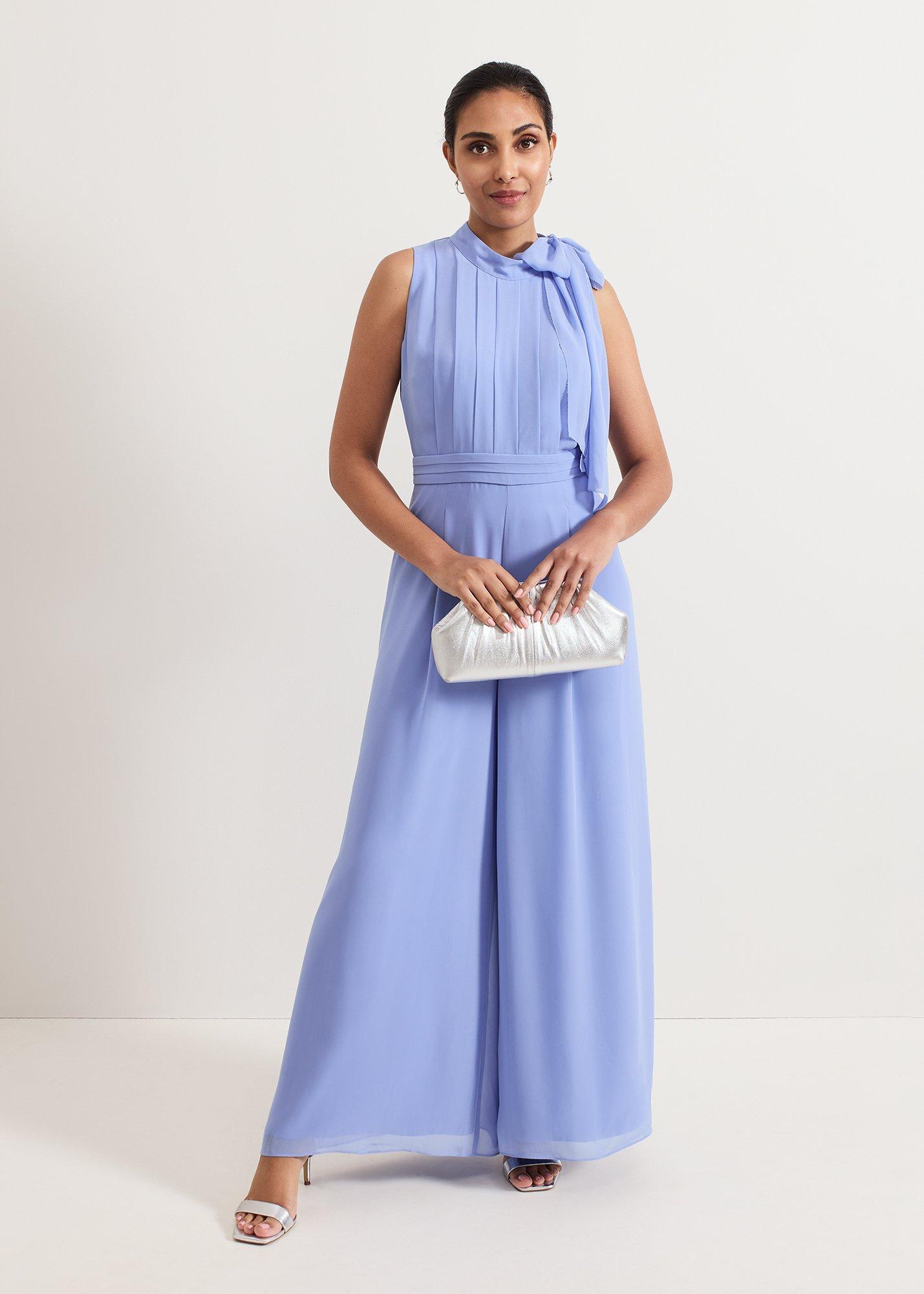 Petite Lucie Tie Neck Jumpsuit