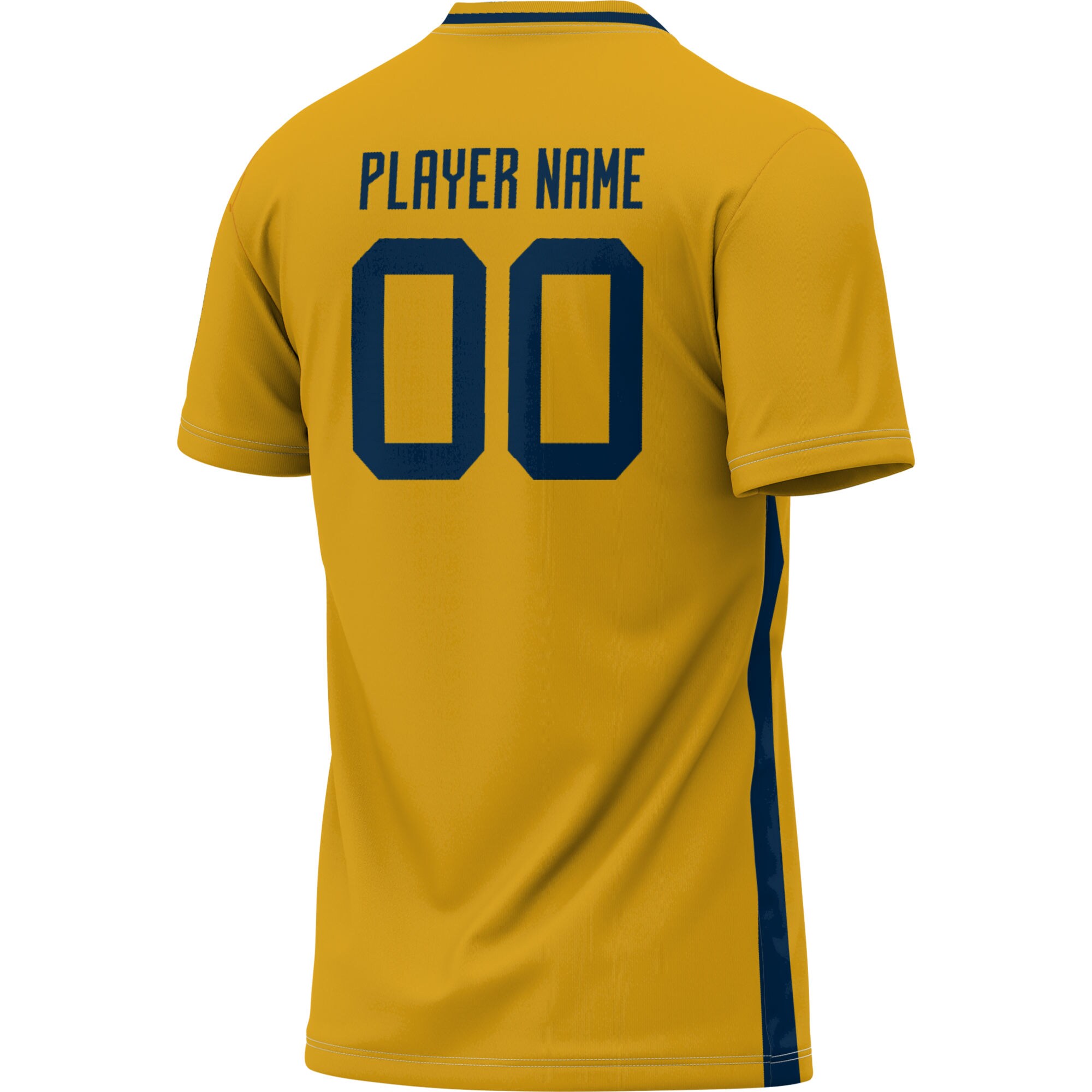 [JED] West Virginia Mountaineers GameDay Greats Unisex Pick-A-Player NIL Lightweight Soccer Jersey - Gold