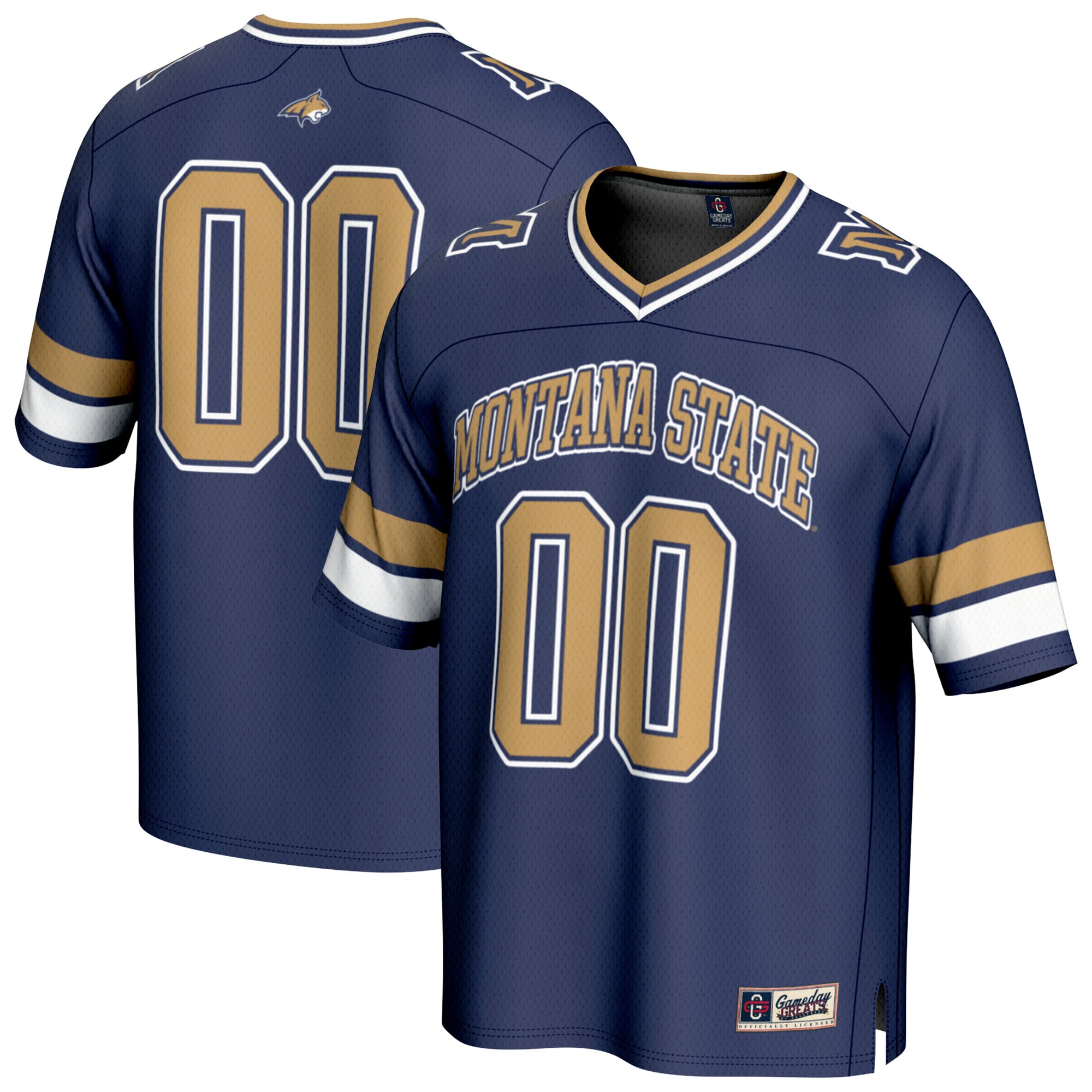 #00 Montana State Bobcats GameDay Greats Unisex Collegiate Football Fashion Jersey - Navy