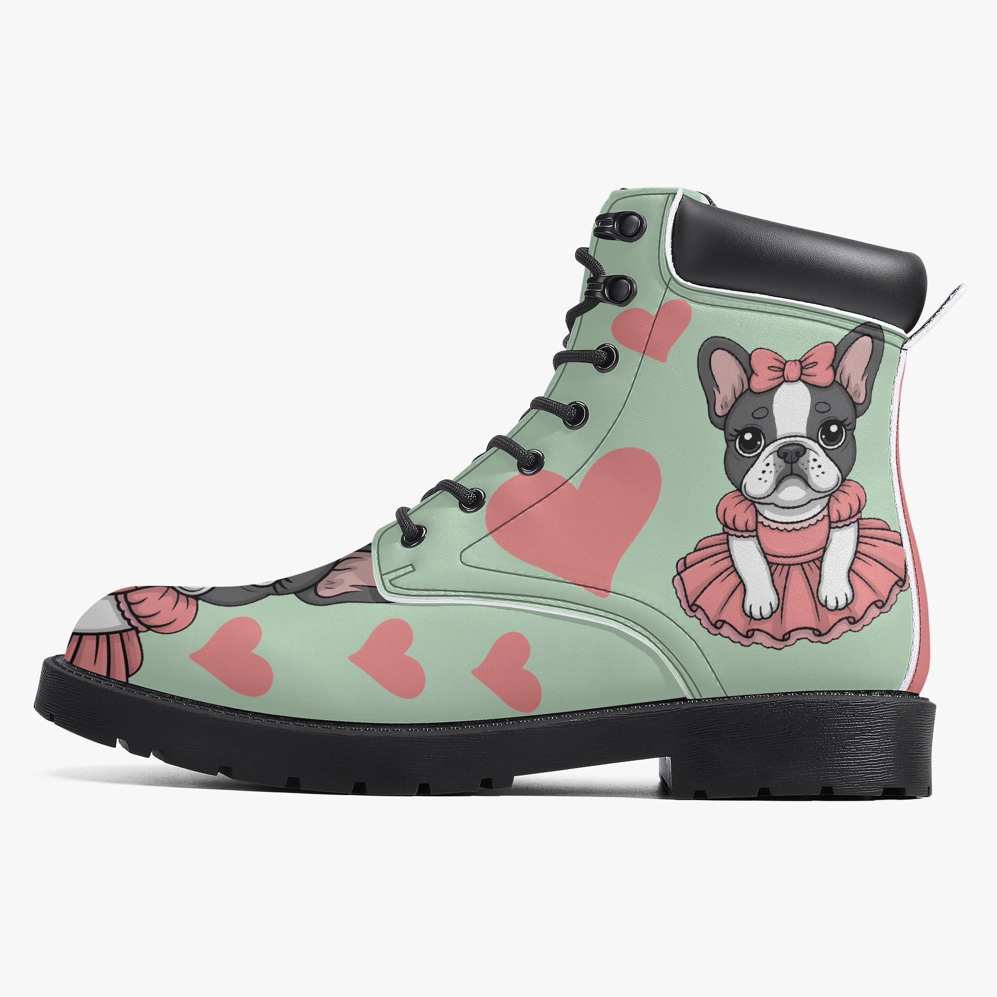 Durable Stylish Stormi - Casual Leather Boot for French Bulldog Lovers