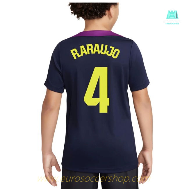 2025-2026 Barcelona Strike Training Shirt (Purple) - Kids (R.Araujo 4)