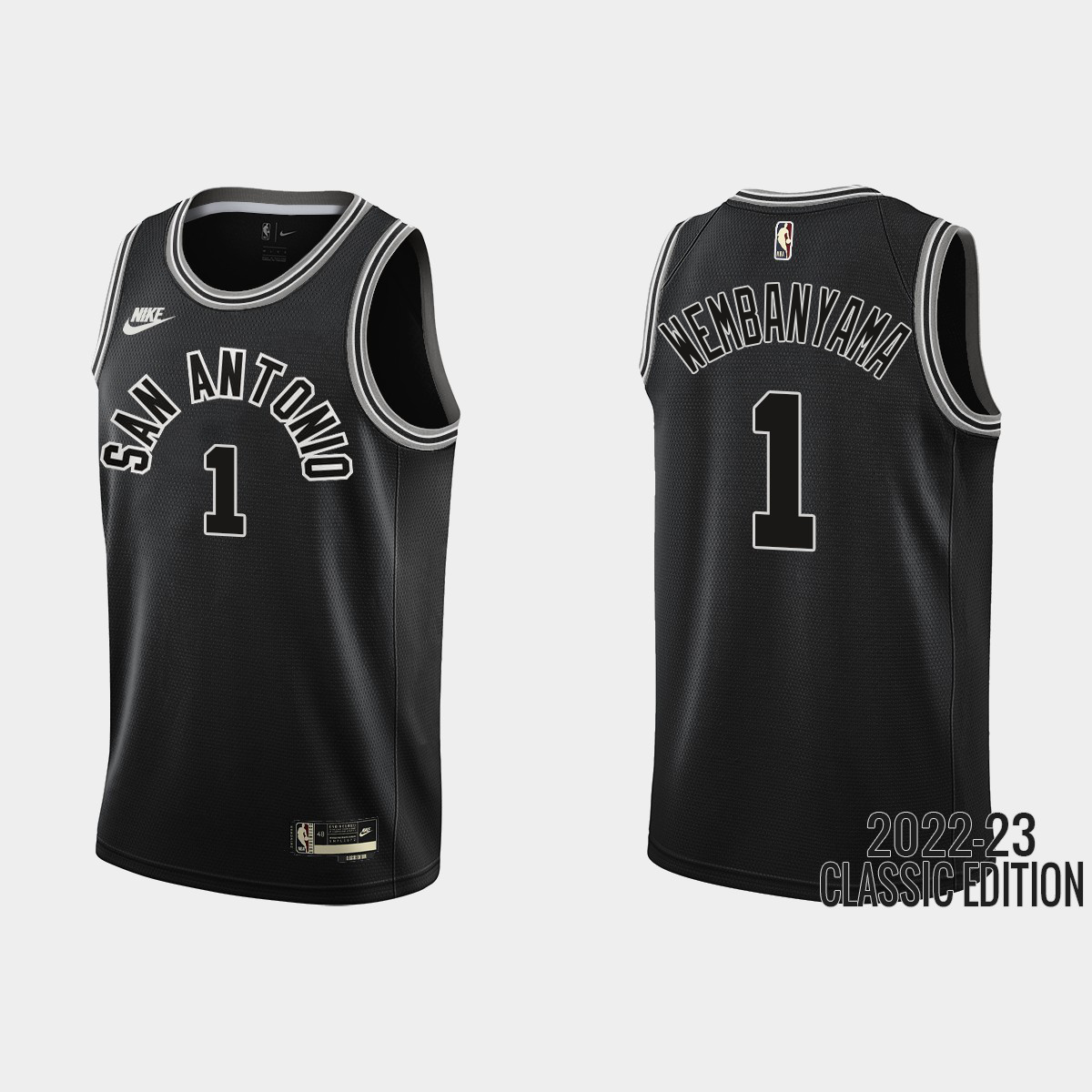 LAC Black Nike A. Spurs #1 NBA Jersey Game Day Wear NBA Fan Apparel