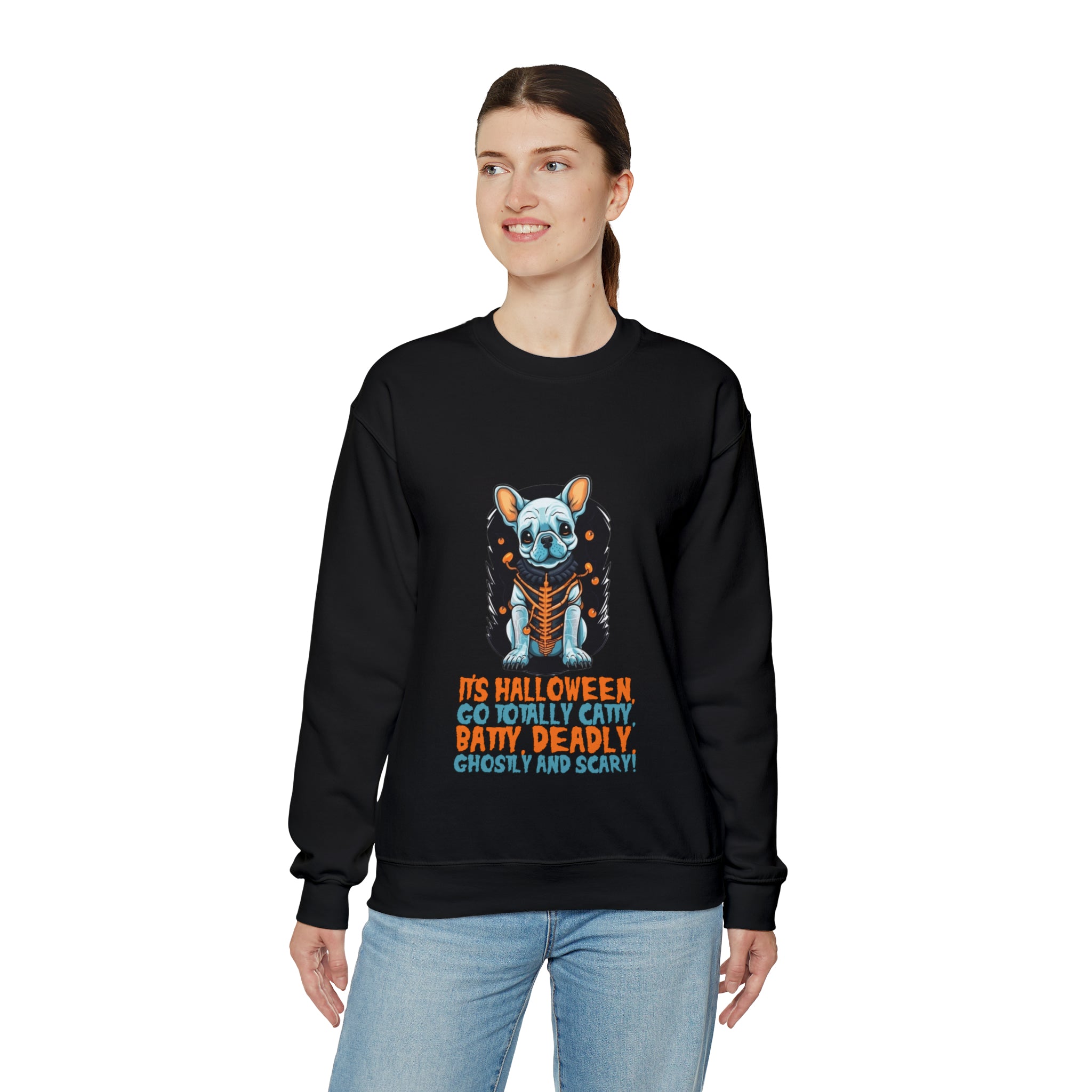 French Bulldog Catty Batty Halloween Unisex Sweatshirt Comfy Pet Product