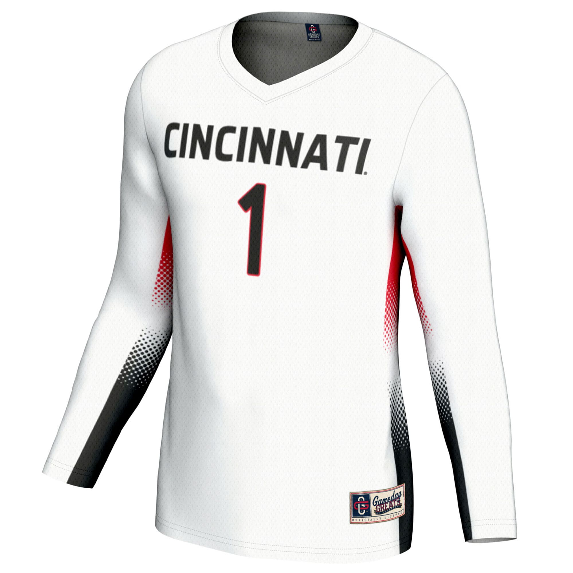 [DDG] Cincinnati Bearcats GameDay Greats Unisex Lightweight Women's Volleyball Fashion Jersey - White
