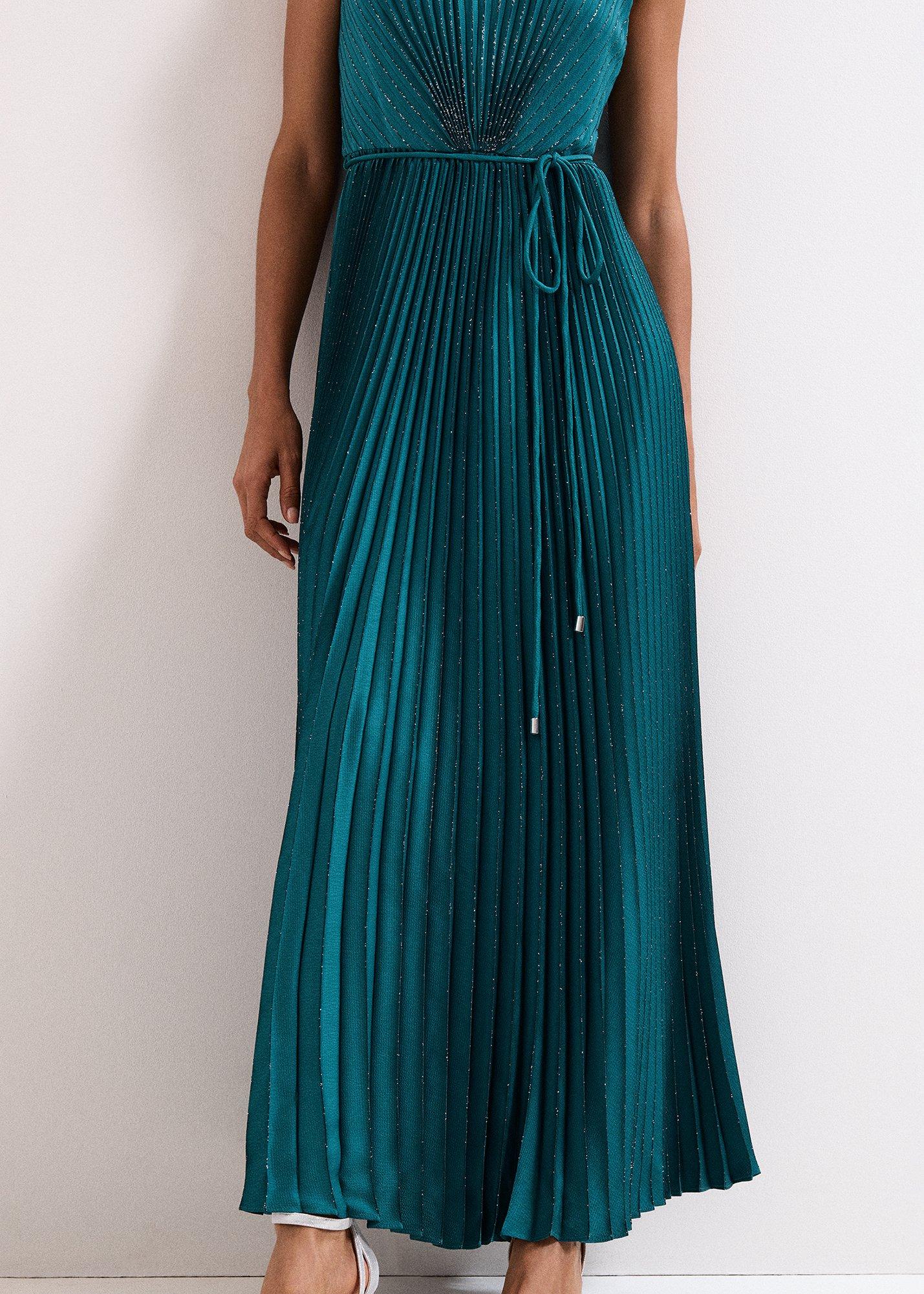 Simara Green Glitter Maxi Dress