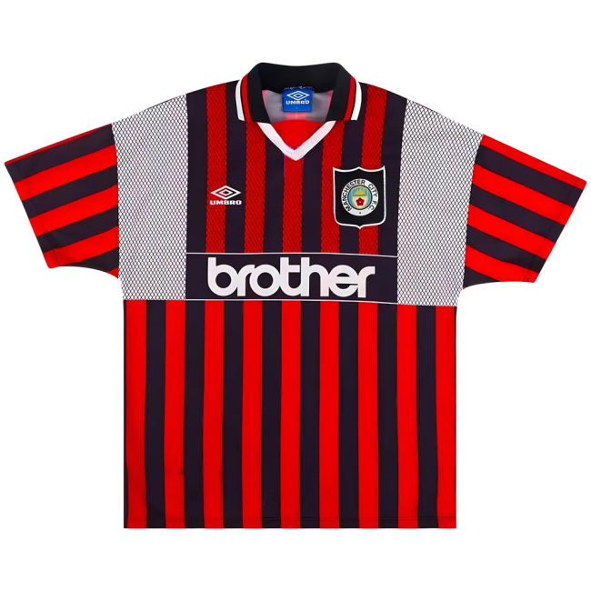 1994-96 Man City Soccer Jerseys original Away Shirt - Adults