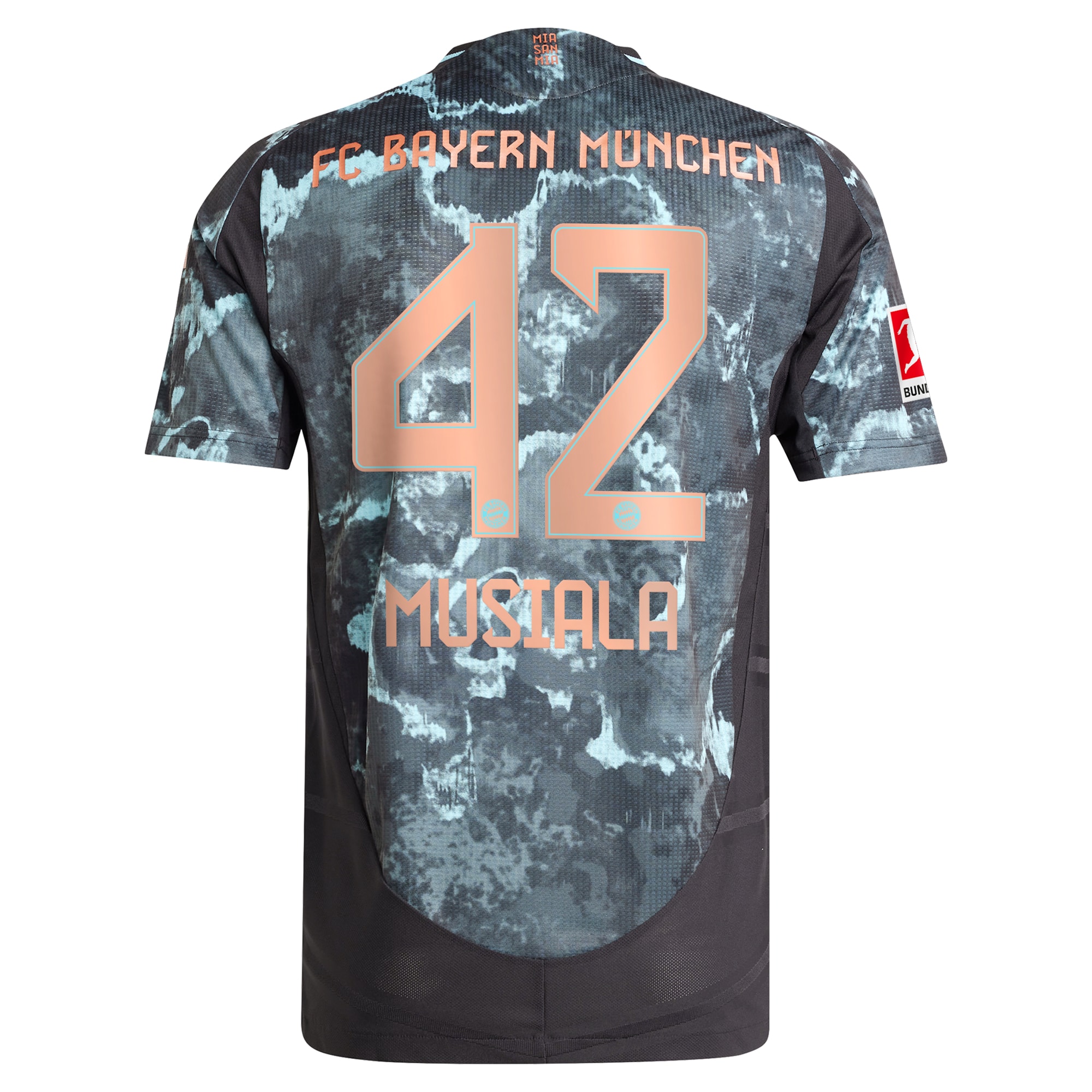 [SJH] Jamal Musiala #42 Bayern Munich 2024/25 Away Authentic Player Jersey - Black