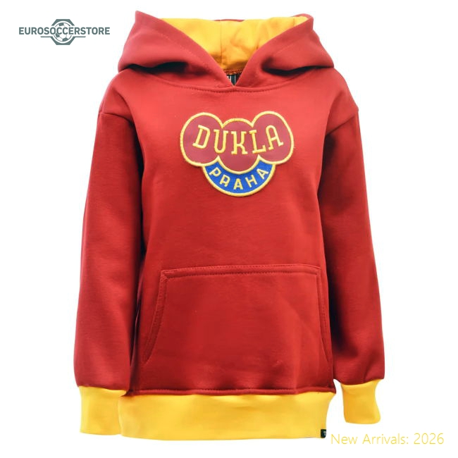 Kids Dukla Prague Hoodie - Maroon/Amber
