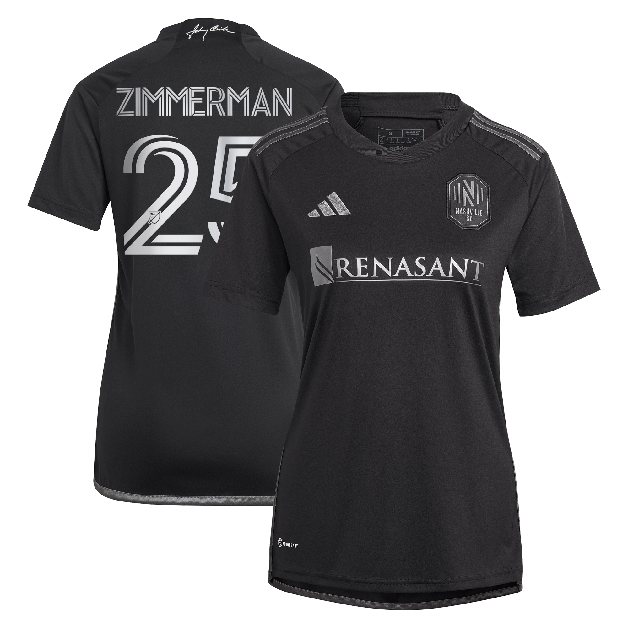 [SJH] Walker Zimmerman Nashville SC Women's 2023 Man In Black Kit Replica Player Jersey - Black