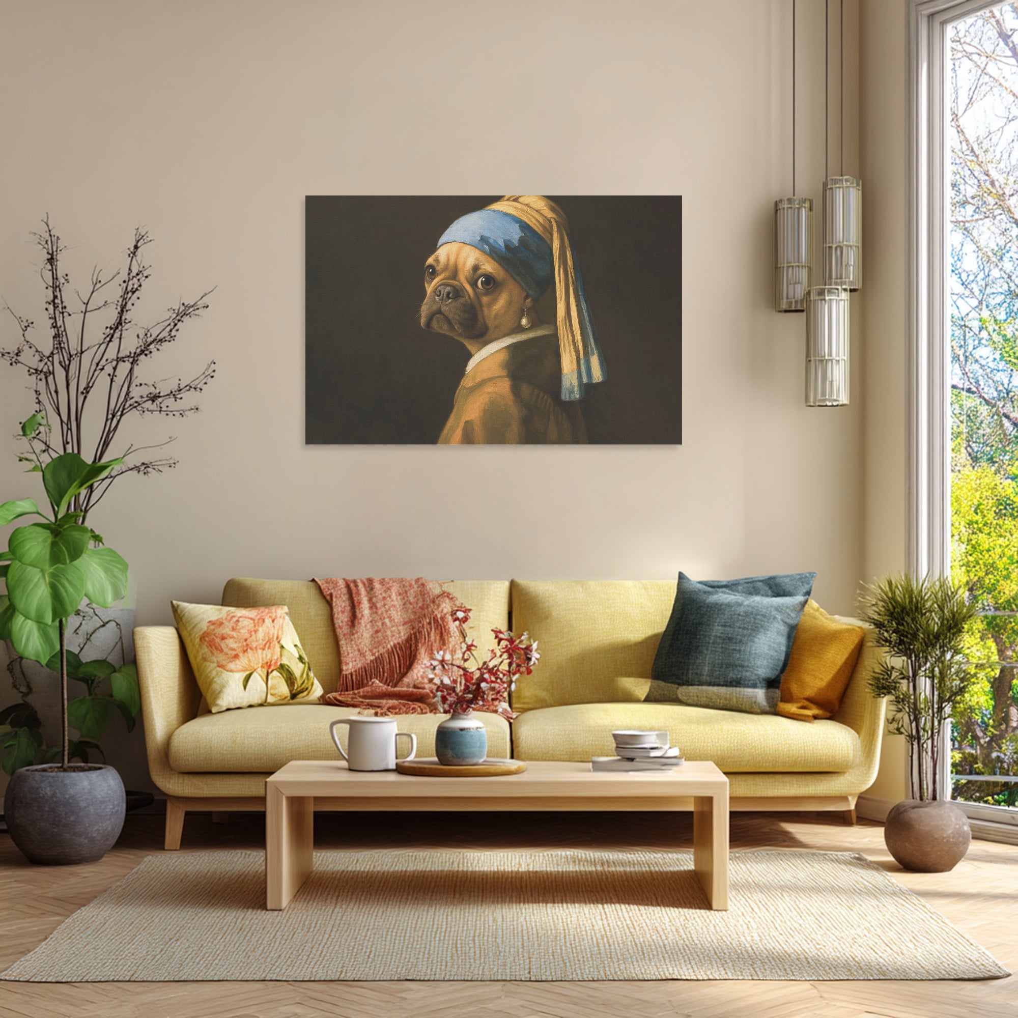 Lola - Adorable Frenchie canvas Wall Art