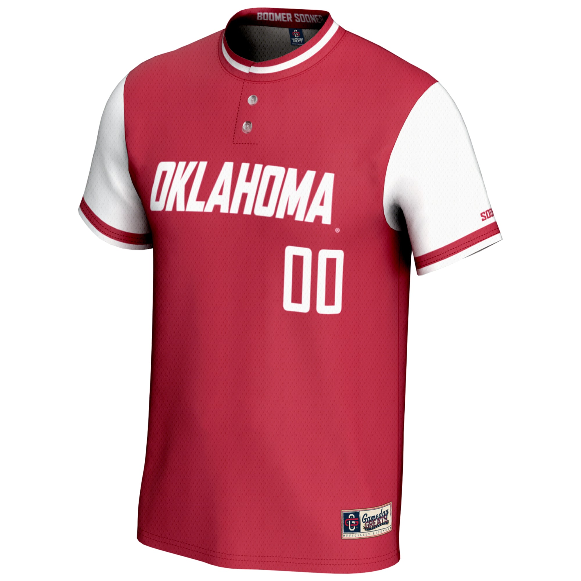 [DDG] Oklahoma Sooners GameDay Greats Youth NIL Pick-A-Player Lightweight Softball Jersey - Red