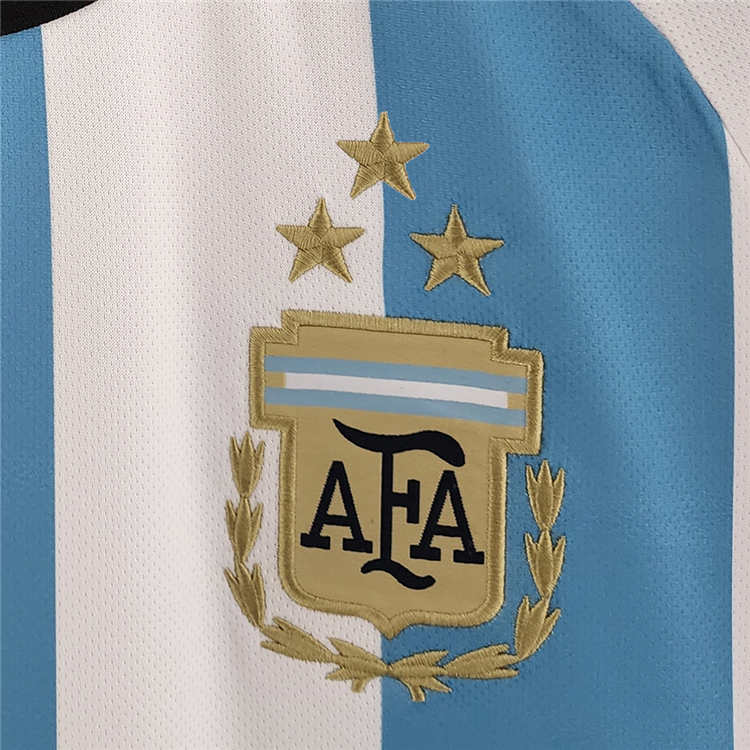 Premium Quality Argentina 3 Star World Cup 2022 Home White Soccer