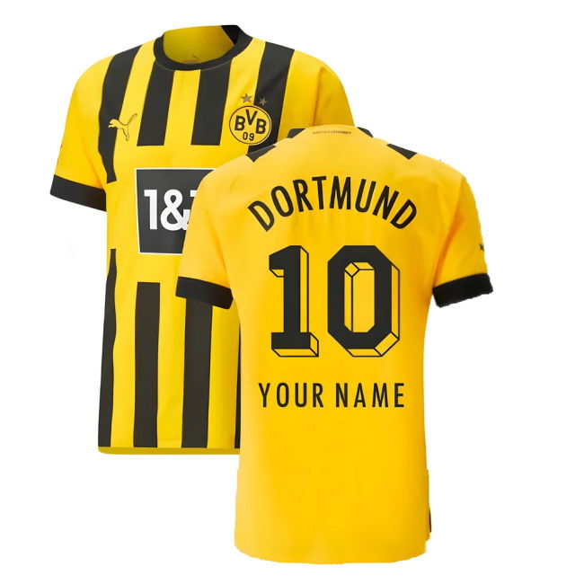 2022-2023 Borussia Dortmund Authentic Home Jersey (Your Name)