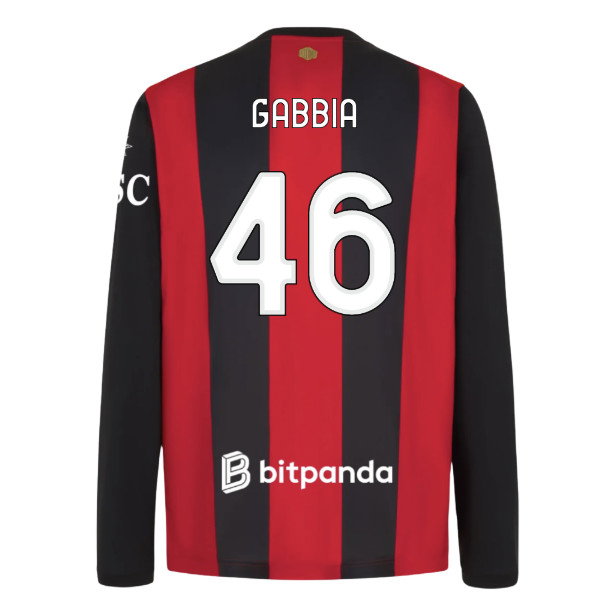 [DDJ] 2026-2027 AC Milan Long Sleeve Home Shirt (Gabbia 46)