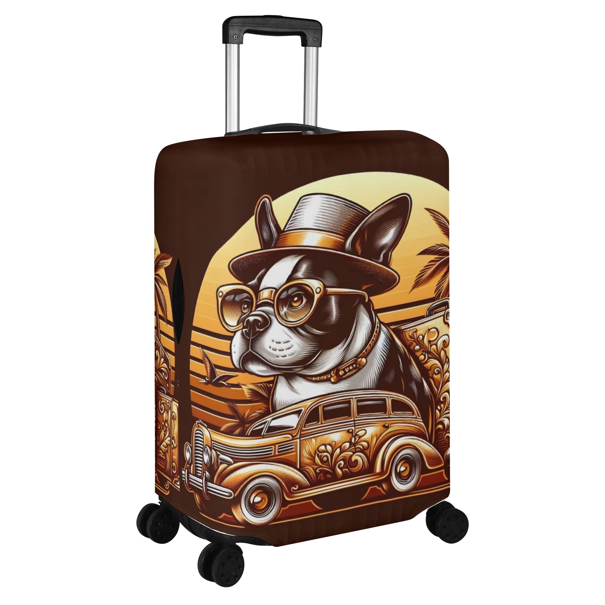 Durable Theo - Luggage Cover For Boston Terrier Lovers for Street Style