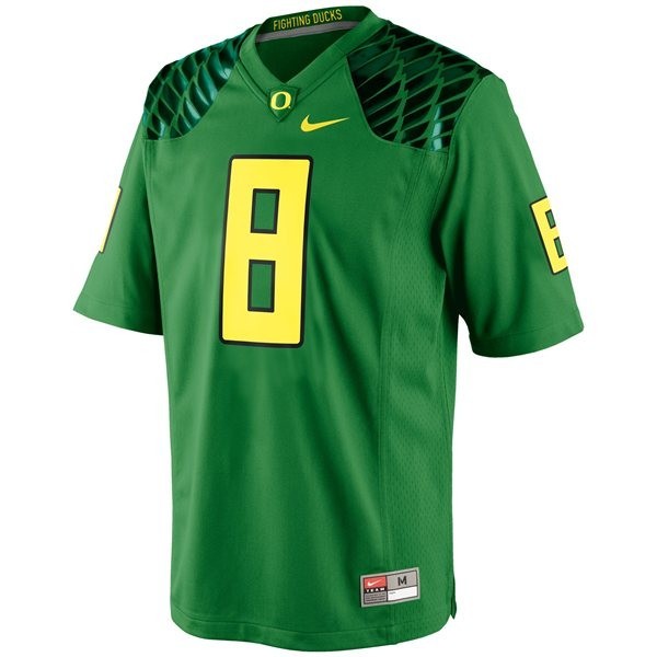 Oregon Ducks Marcus Mariota #8 Apple Green Men Stitch Jersey Nike