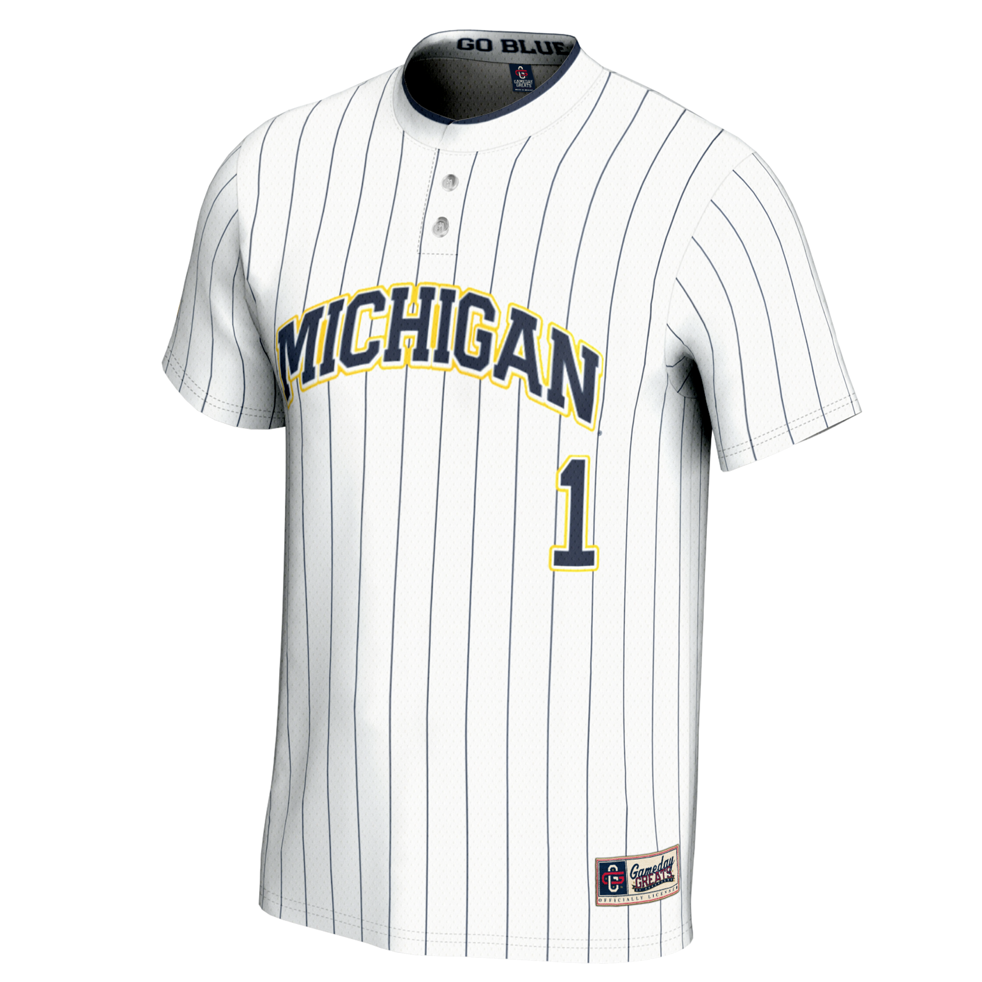[DDG] Michigan Wolverines GameDay Greats Youth Lightweight Softball Jersey - White