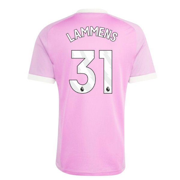 [WSG] 2026 2027 Man Utd Shirt Away Goalkeeper Kids Kit (Pink) (Lammens 31)