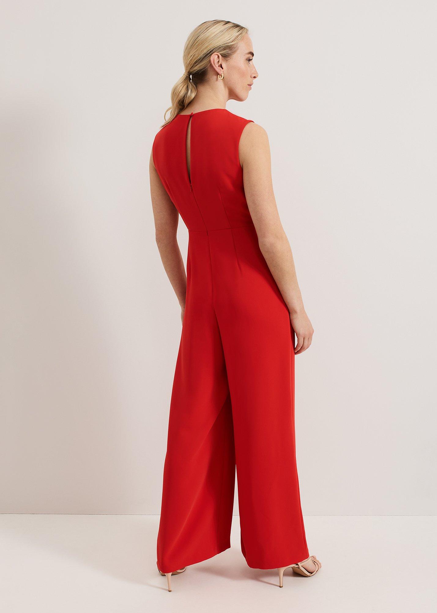 Saffron Twist Front Wide Leg Jumpsuit