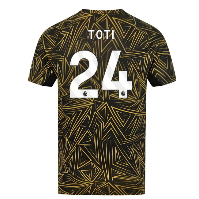 Wolves Wolves Home Pre Match Shirt Black Toti #24 Match Quality Pr...
