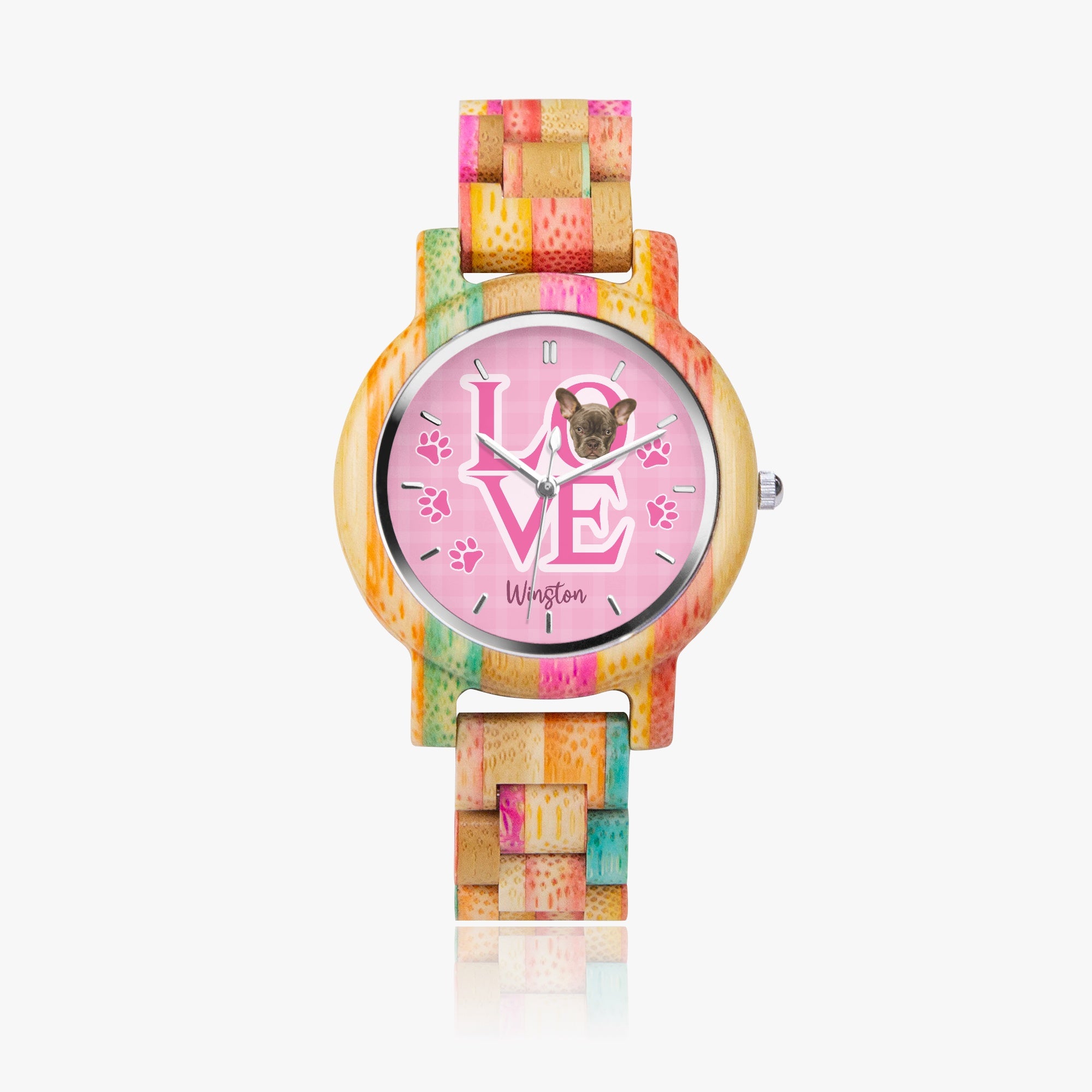 Gentry - Personalized Stylish Wooden Watch for Frenchie Lovers