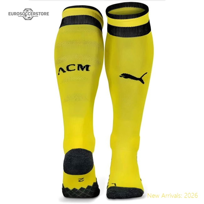 Official 2018-2019 Ac Milan Home Goalkeeper Socks (Yellow) - Kids