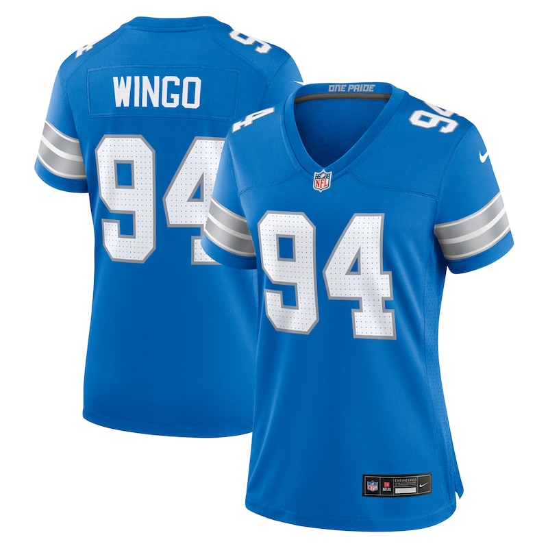 None Mekhi Wingo DET Lions Durable Game Jersey Game Day Wear