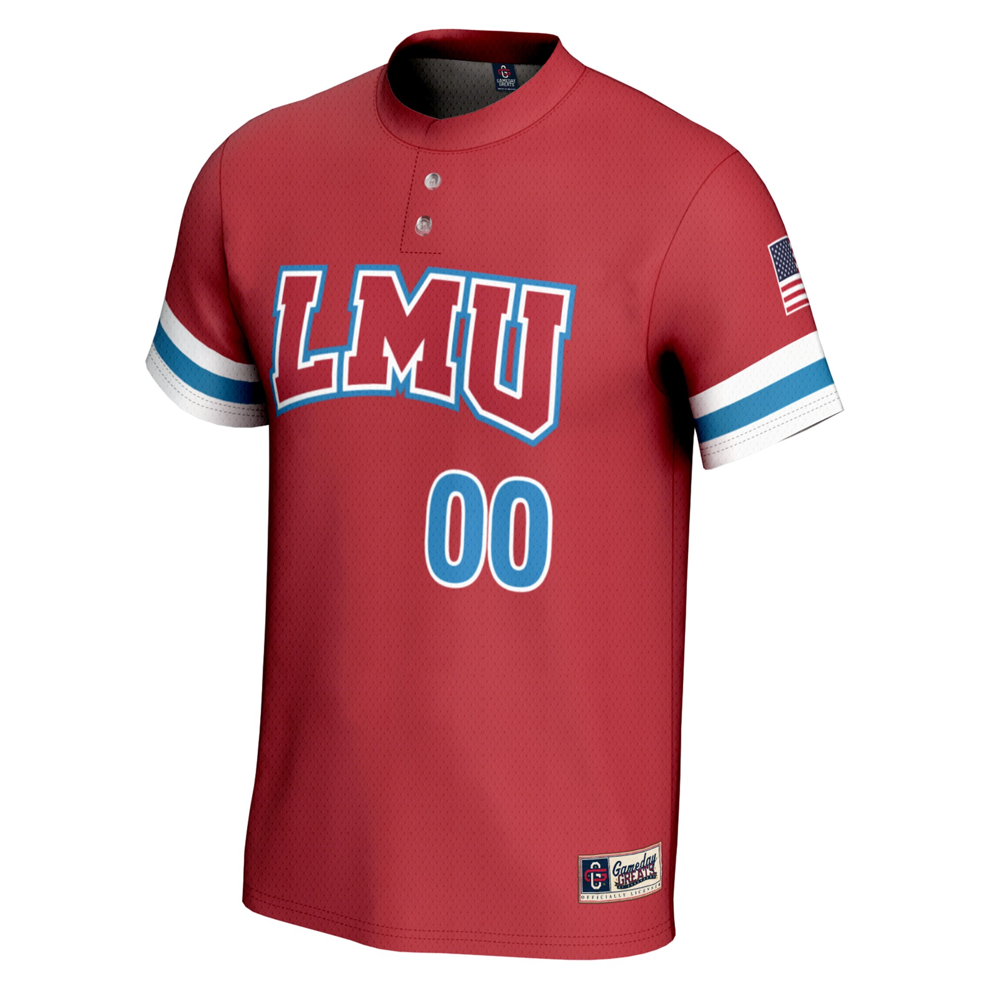 [DDG] Loyola Marymount Lions GameDay Greats Unisex NIL Pick-A-Player Softball Lightweight Jersey - Crimson