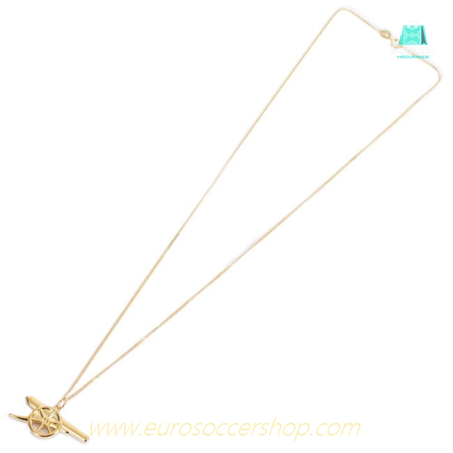 Arsenal FC 18ct Gold Plated on Silver Cannon Pendant & Chain